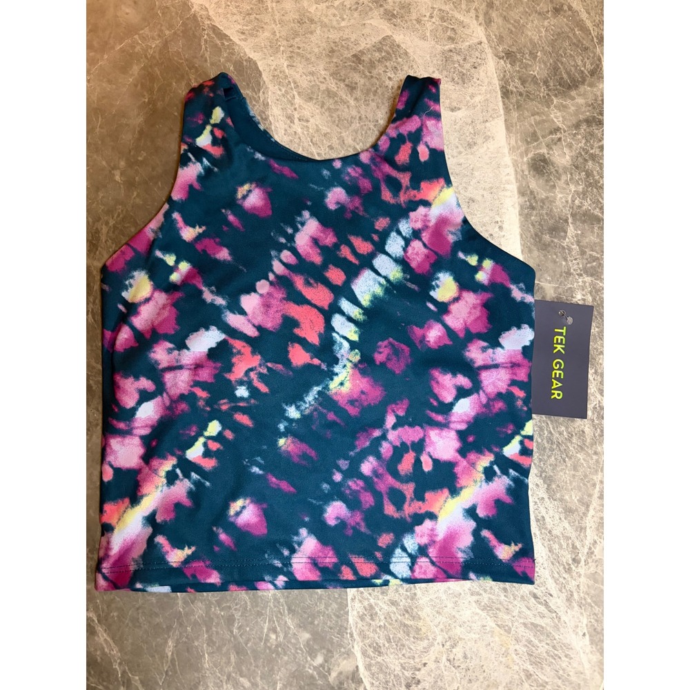 Tek Gear | Tie Dye Active Racerback Tank Top | M 8 || Multicolor|
